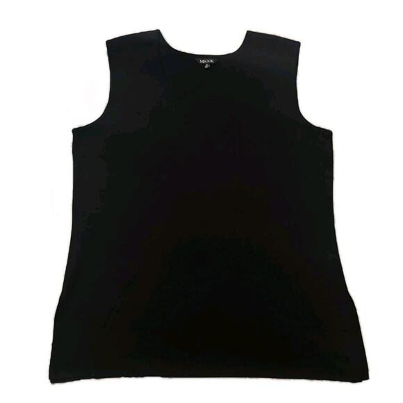Misook Tops - Misook Tank Top Womens XL Black Sleeveless Knit Shell Pullover Plus Size Career